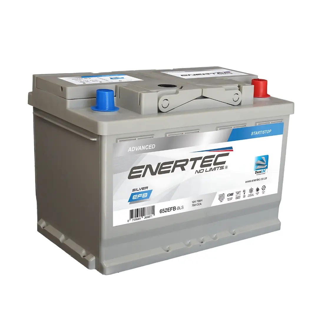 12V 70Ah Enertec Silver EFB Automotive Battery | 652EFB-BLS 12V70
