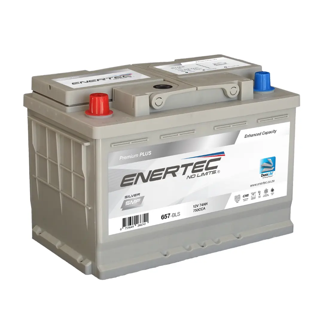 12V 74Ah Enertec Silver Lead Calcium Automotive Battery | 657-BLS 12V74